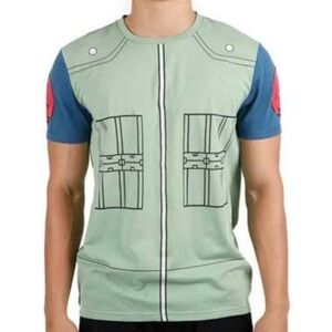 Naruto Kakashi Shippuden Anime Costume T-shirt Size XXL